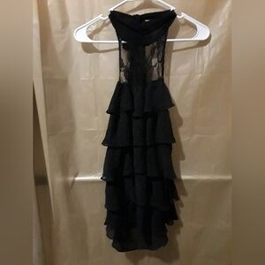 Double Zero Black Backless Dress